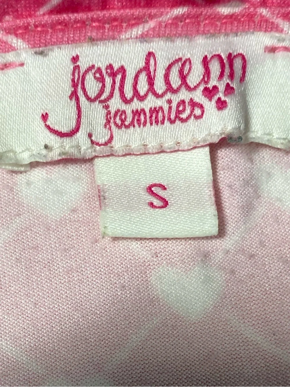 Jordann Jammies - ValentineHeart Lattice Short-Sleeve Pajama Set with White Trim